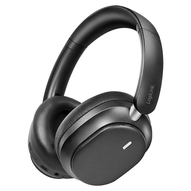 Cuffia Bluetooth V6.0 a Cancellazione Attiva del Rumore Ibrida ANC Nero